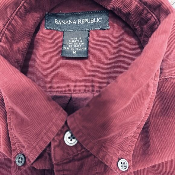 Banana Republic Fine Wale Corduroy Shirt Button Shirt Mens Heritage Casual M - Picture 6 of 9